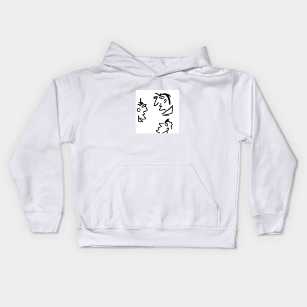 Three-Way Conversation Kids Hoodie by VazMas Design